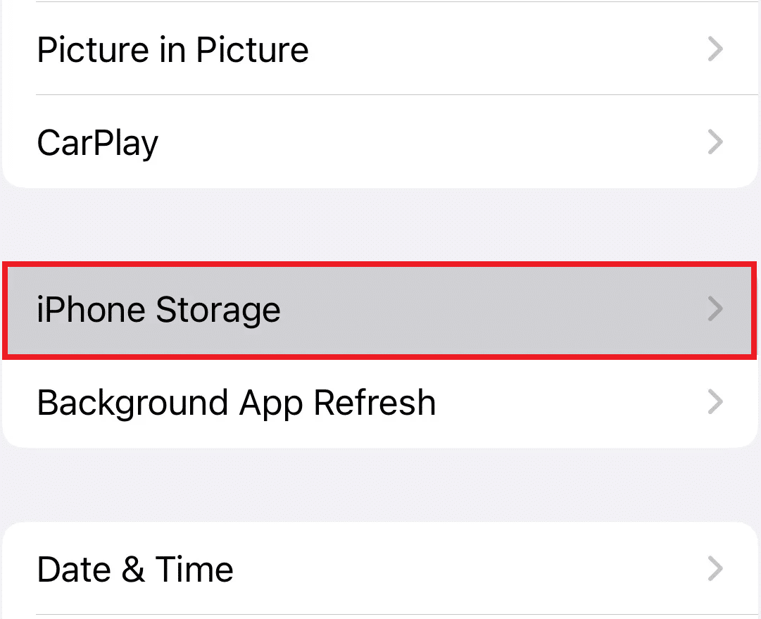 atingeți pe iPhone Storage