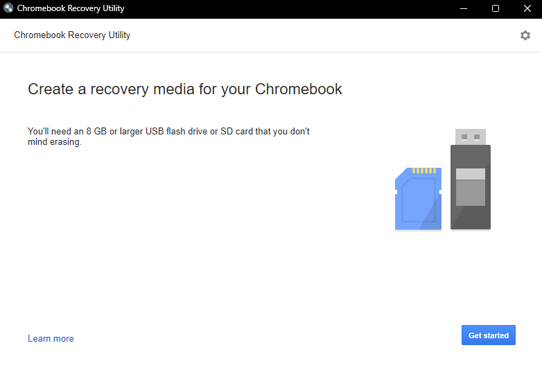 أداة استرداد الكروم. إصلاح أداة استرداد Chromebook لا تعمل