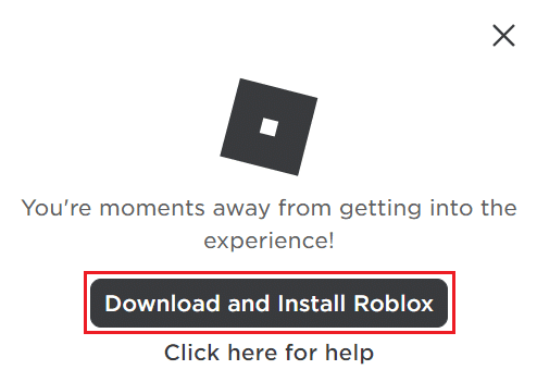 Roblox'u indir ve kur'a tıklayın