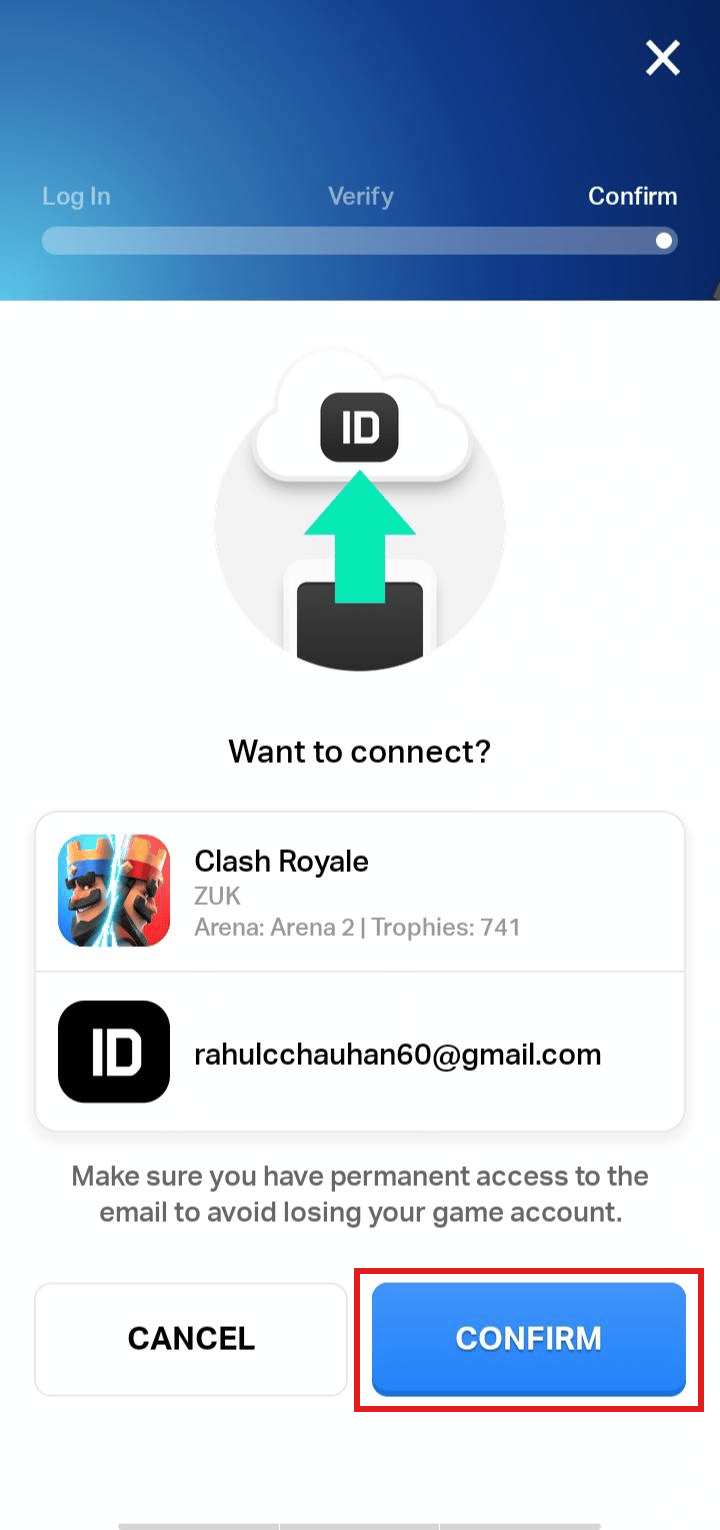 Stuknij w POTWIERDŹ | Jak usunąć konto Clash Royale?