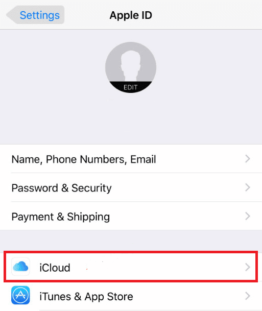 打開 iPhone 的設置並瀏覽 iCloud。