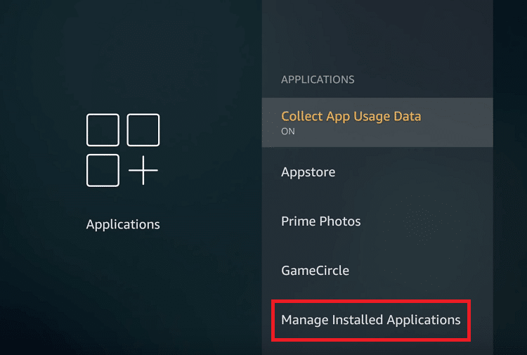 Gérer les applications installées firestick