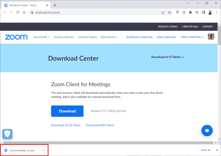 启动 ZoomInstaller 文件。修复 Windows 10 中的 Zoom 错误代码 2008