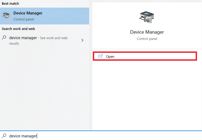 deschideți Manager dispozitive. Remediați camera Skype care nu funcționează pe Windows 10