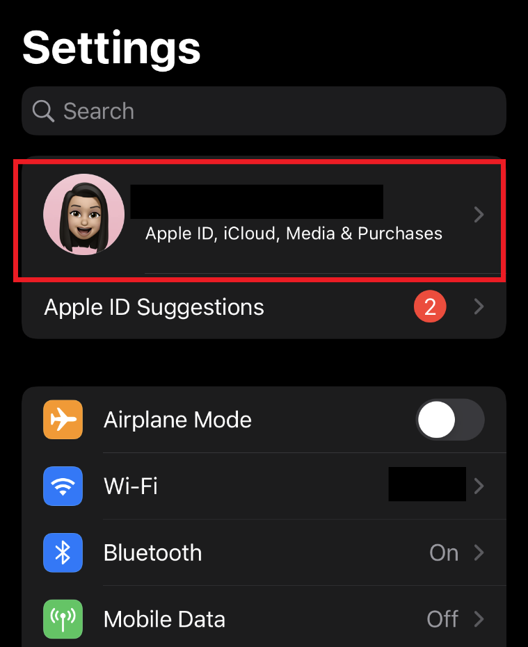 点击您的 Apple ID |如何删除 Care.com 帐户