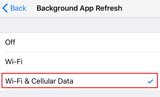 Toque em Atualização de aplicativo em segundo plano - Wi-Fi e dados de celular | Como inicializar alguém offline PS4