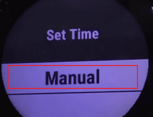 Alegeți Time - Set Time - Manual