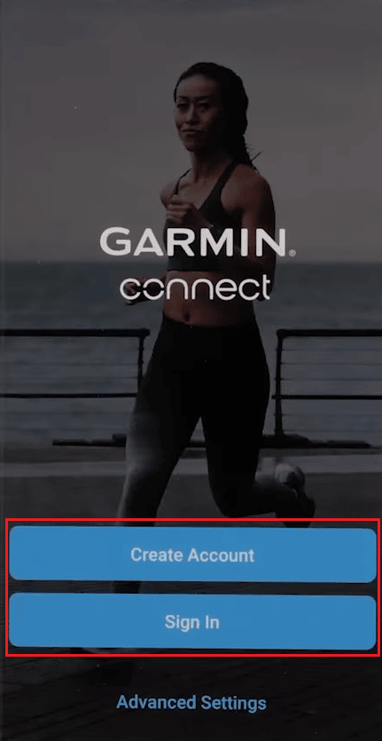 App Garmin Connect: accedi o crea un account