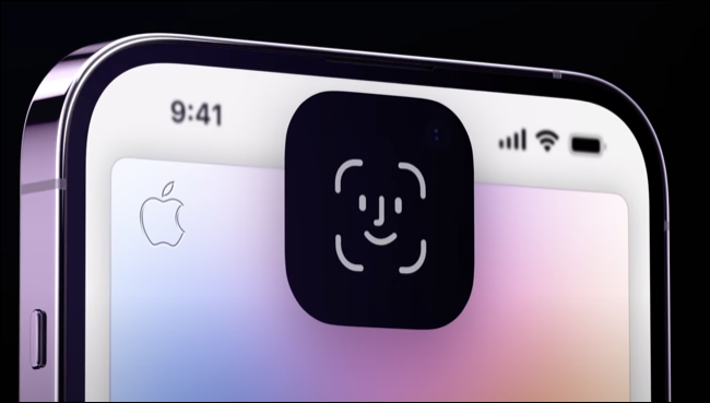 Autenticação do Face ID do iPhone 14 Pro Dynamic Island