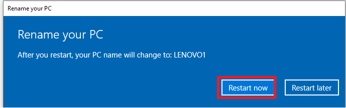 Wählen Sie die Option Jetzt neu starten. Beheben Sie den Systemfehlercode 1231 in Windows 10