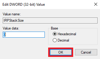 Pada Value Data tambahkan data yang sesuai dengan kebutuhan jaringan Anda dan klik OK. Perbaiki Sistem Tidak Dapat Menemukan Opsi Lingkungan yang Dimasukkan