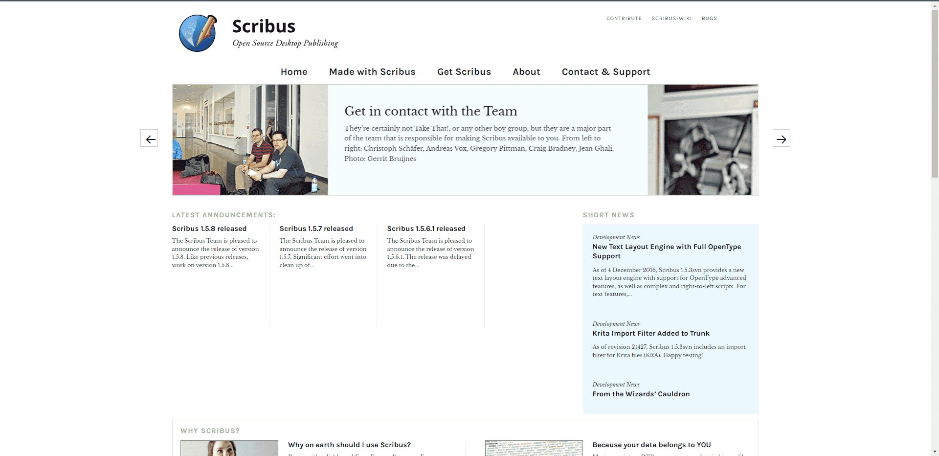 Sitio web oficial de Scribus. El mejor software de escritura de libros electrónicos para descargar gratis