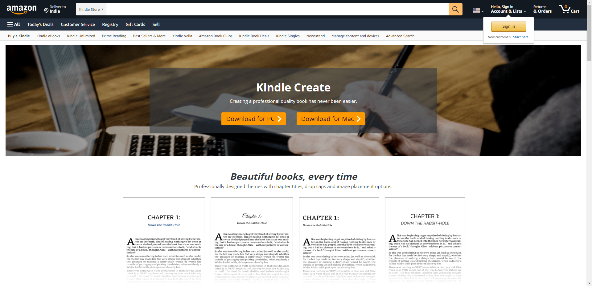 Kindle Buat situs web resmi. Perangkat Lunak Penulisan eBook Terbaik untuk Diunduh Gratis