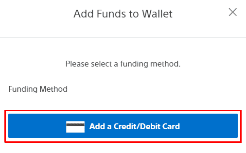 Faceți clic pe Adăugați un card de credit sau de debit | Cum se schimbă metoda de plată implicită PlayStation | coduri PSN gratuite