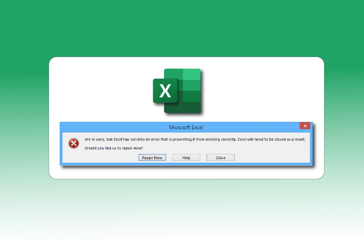 Fix Excel ha riscontrato un errore