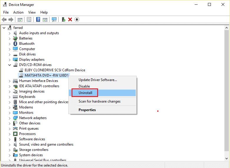 desinstalar unidades de dvd cd rom. Solucionar el error 0xc0aa0301 en Windows 10