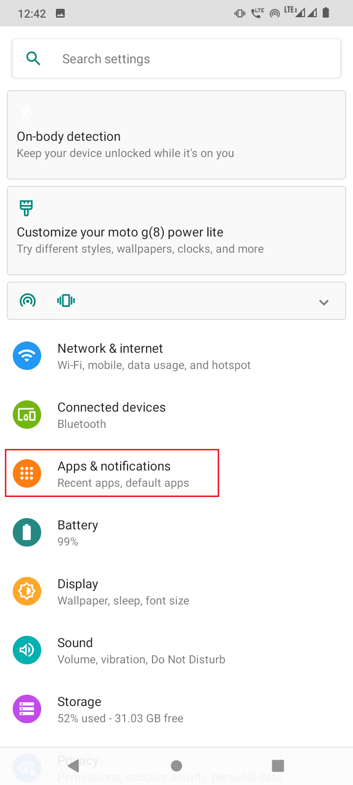 ketuk aplikasi dan notifikasi