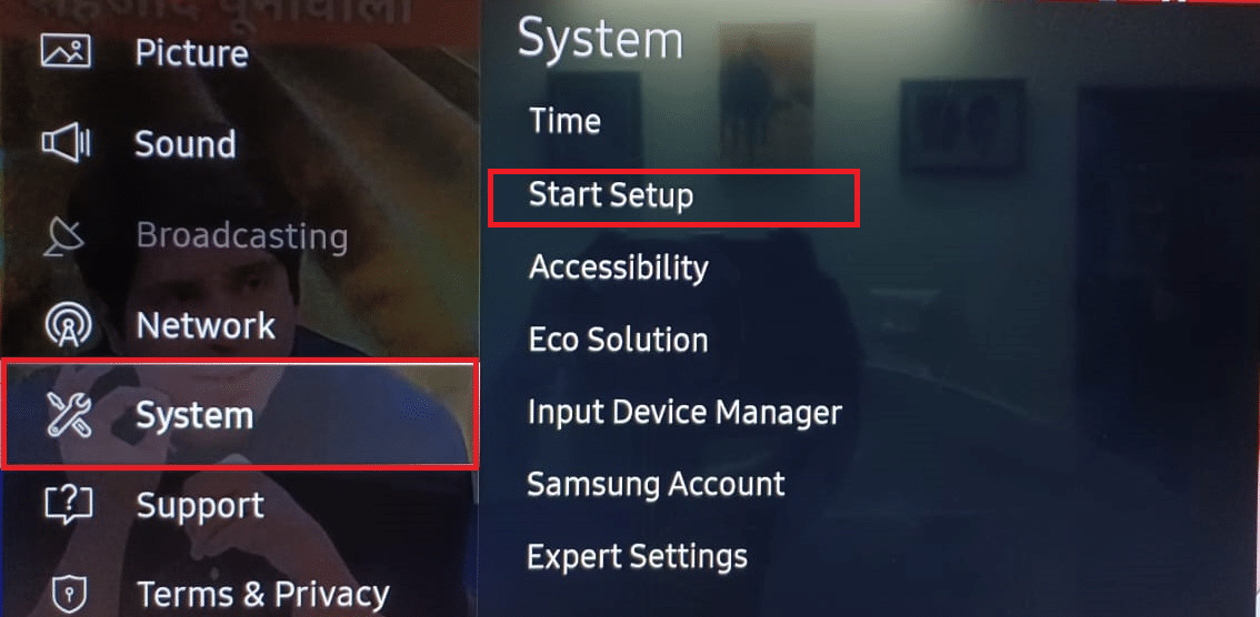 Avvia Configurazione Impostazioni di sistema TV Samsung | Come risolvere i problemi di connessione Wi-Fi della TV Samsung