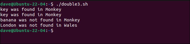 Ausführen des double3.sh-Skripts