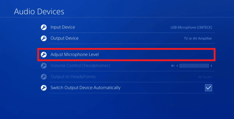 Mikrofon Seviyesini Ayarla'yı seçin. H1Z1 PS4'te Sesli Sohbet Nasıl Kullanılır