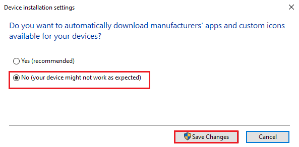 configuración de instalación del dispositivo