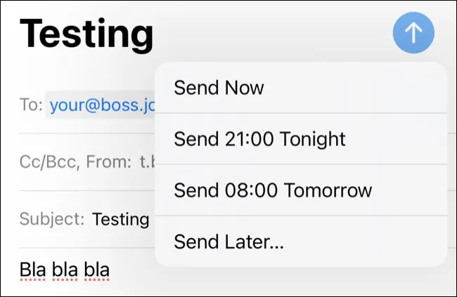 Comment planifier un e-mail dans iOS 16