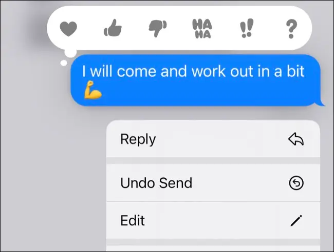 Editar y deshacer el envío de iMessages en iOS 16