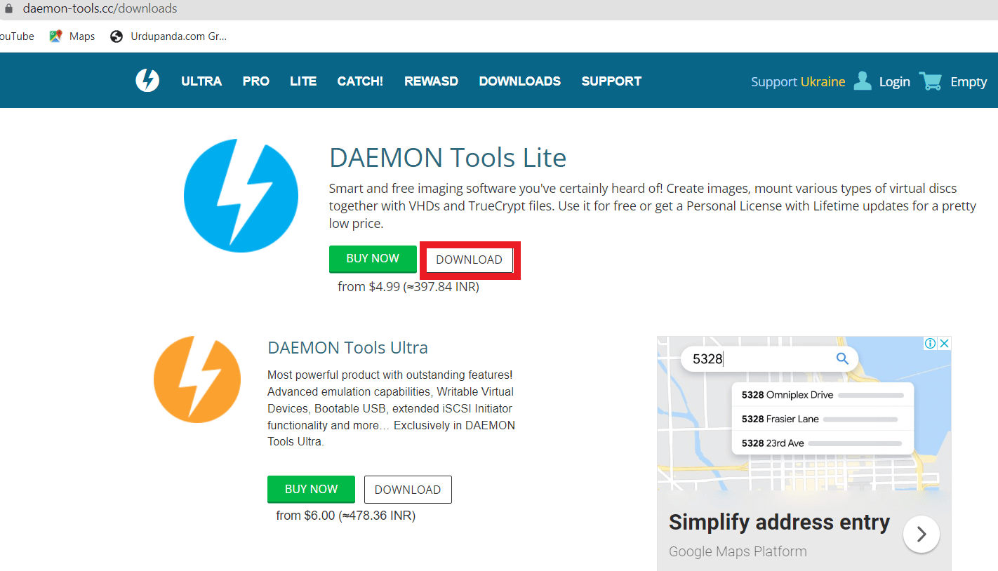 télécharger des outils de démon