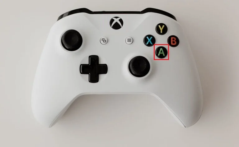 pressione o botão A no Xbox Controller