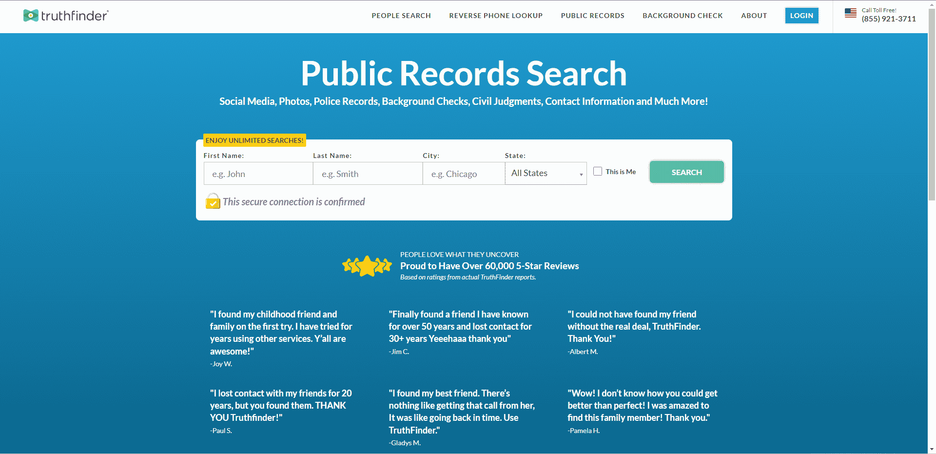 Site officiel de Truthfinder. Meilleurs sites Web de recherche de personnes