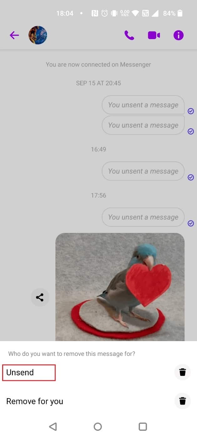 Pulse en No enviar | Cómo borrar un GIF en Facebook Comentario | anular envío de GIF en Messenger