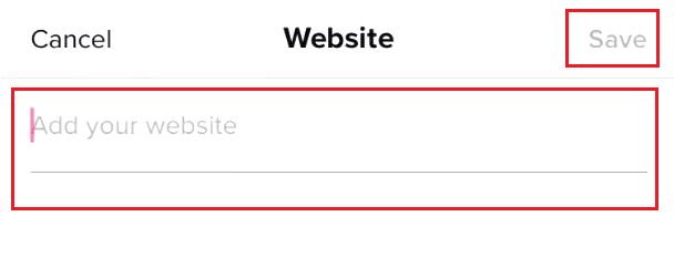Добавьте URL-адрес веб-сайта и нажмите «Сохранить».