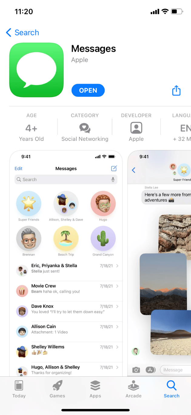 Nachrichten Instant Messaging-App