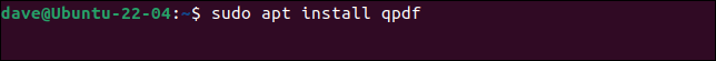 การติดตั้ง qpdf บน Ubuntu
