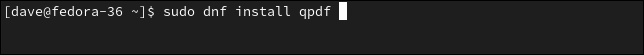 การติดตั้ง qpdf บน Fedora