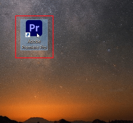 双击 Adob​​e Premiere Pro 应用程序并启动它。修复 Windows 10 中的 Premiere Pro 错误代码 3
