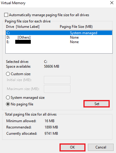 Klik Setel dan OK. Apa itu Hard faults Per Second? Bagaimana memperbaikinya