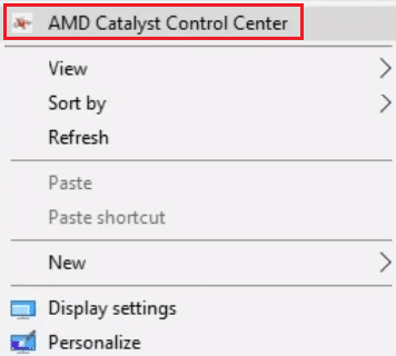 centro de control de catalizador amd abierto