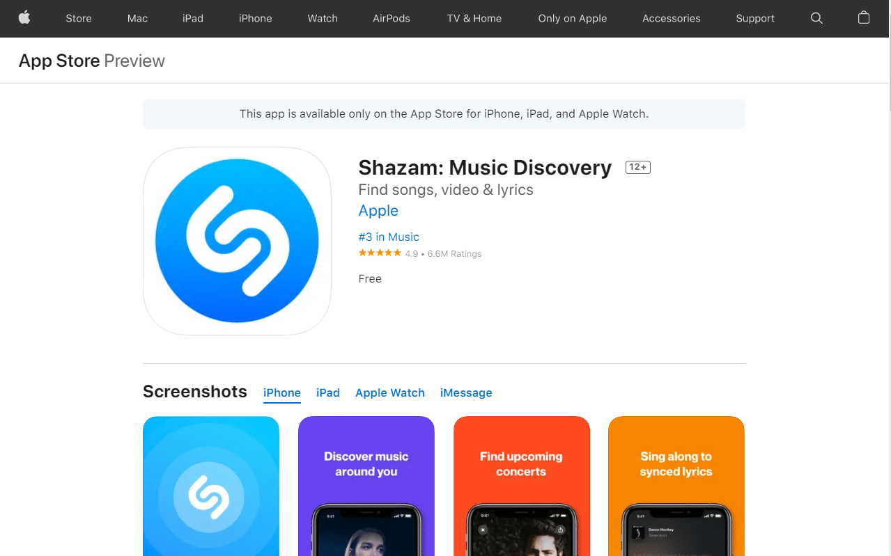 Penemuan Musik Shazam