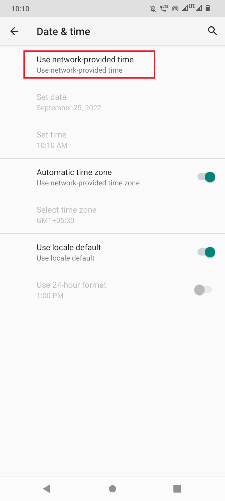 toque usar la hora proporcionada por la red. Maneras de arreglar actualmente no se puede descargar en Android