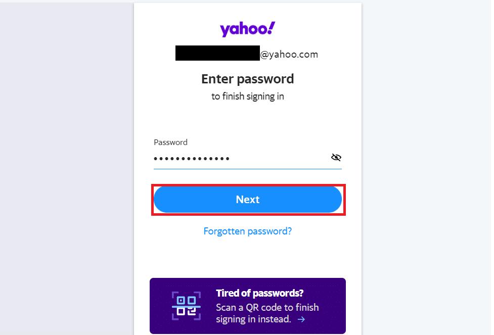 Ingrese su dirección de correo electrónico y contraseña de Yahoo y haga clic en Siguiente | Cómo desinstalar Boxbe | Boxbe lista de espera | eliminar Boxbe de Outlook