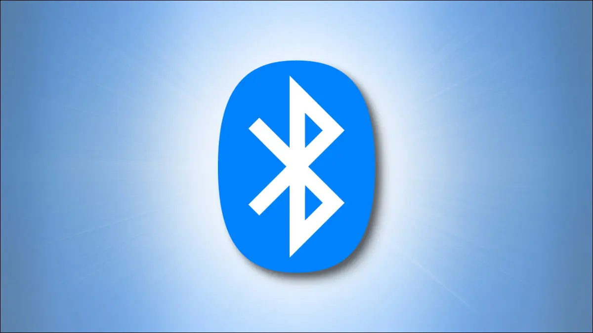 Le logo Bluetooth sur fond bleu