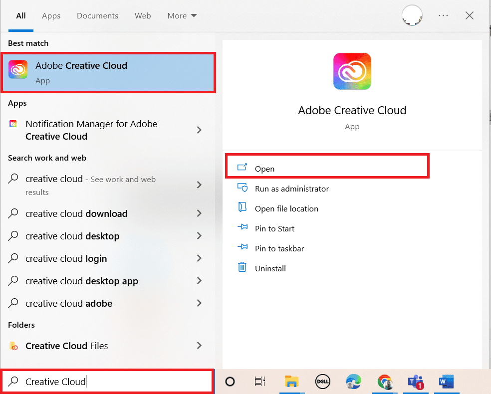 buka adobe creative cloud