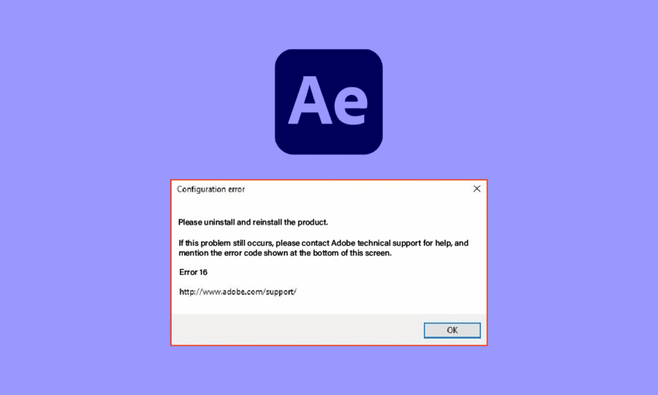 Windows 10에서 Adobe After Effects 오류 16 수정