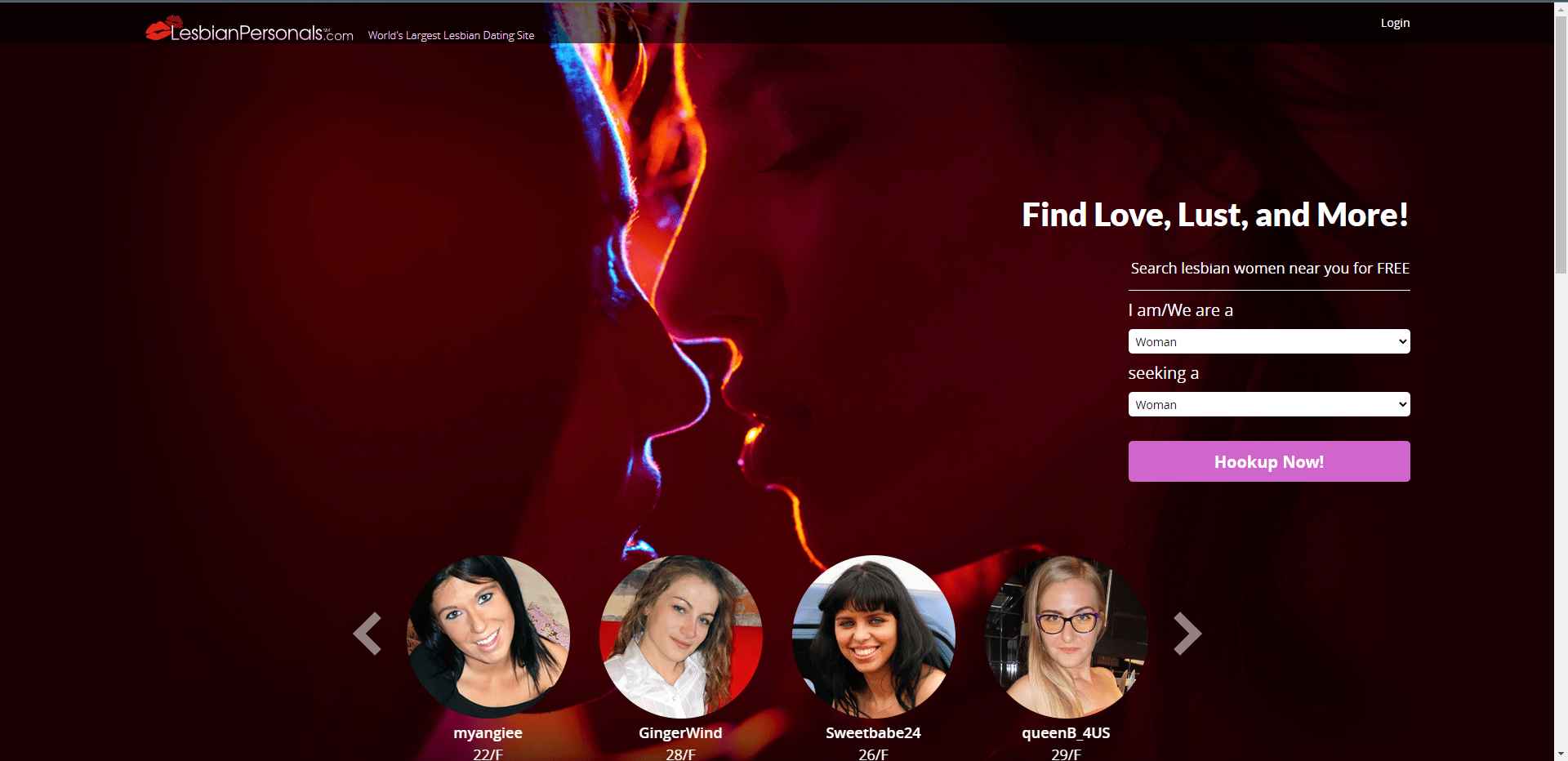 Sitio web oficial de LesbianPersonals. mejores sitios de conexión para adultos