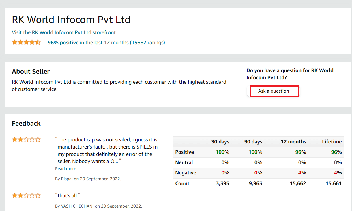 คลิกที่ถามคำถาม จะทำอย่างไรเมื่อ Amazon แจ้งว่าคำสั่งซื้อยังไม่ถูกจัดส่ง