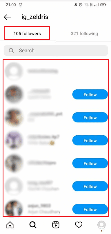 puoi vedere tutti i follower recenti nella scheda follower | Come trovare i commenti di qualcuno su Instagram