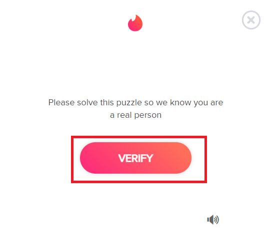 Faceți clic pe VERIFICAȚI și finalizați procesul de verificare | Cât durează Tinder Shadowban?