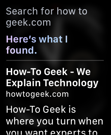 Попросите Siri выполнить поиск в Интернете на Apple Watch.