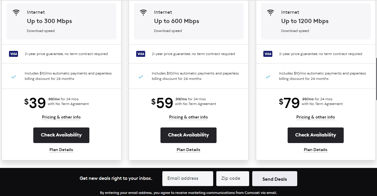 Planos de Internet de alta velocidade